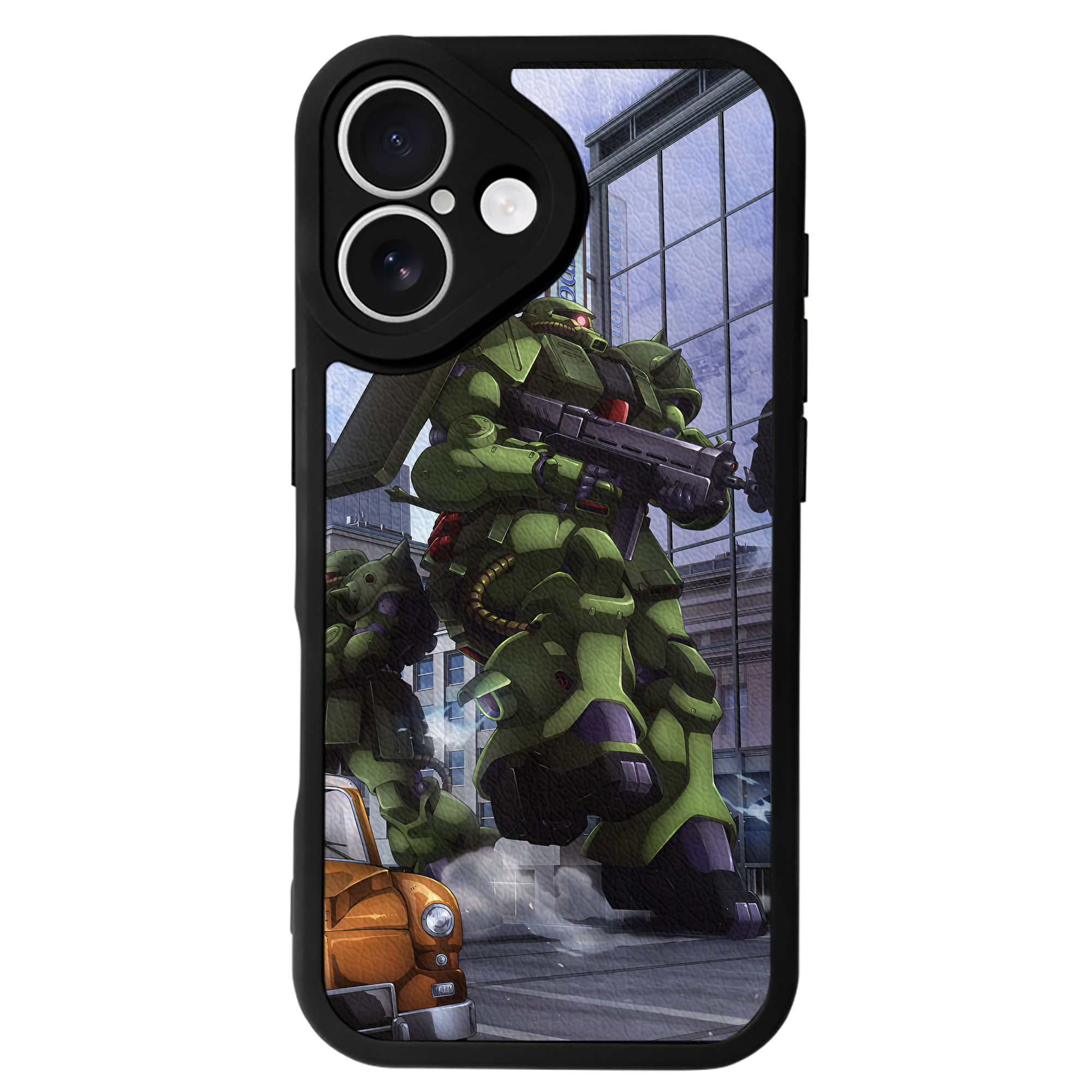 （画像用） 機動戦士ガンダム Mobile Suit Gundam 【iPhone 16シリーズ対応】シリコンスマホケース（レザー調） 材質：シリコン